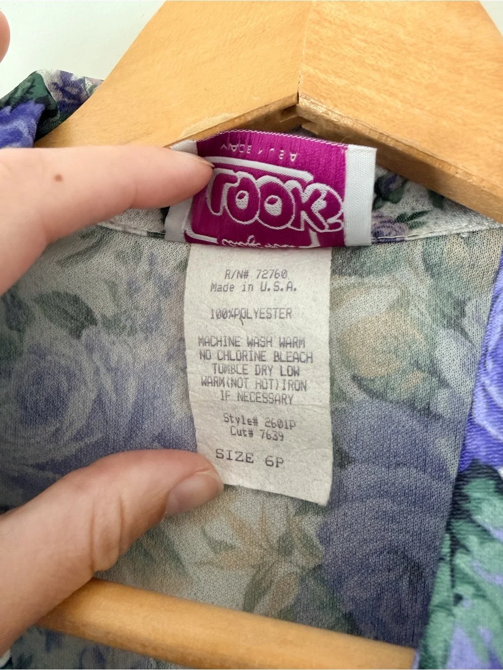 California Looks Vintage Purple Floral Belted Midi Dress